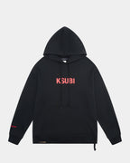 Mens Conspiracy Biggie Hoodie Jet Black Oversized Fleece - Black