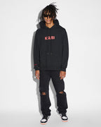 Mens Conspiracy Biggie Hoodie Jet Black Oversized Fleece - Black