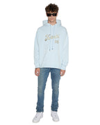 Mens Clubhouse Biggie Hoodie Shallows Oversized Fleece - Blue