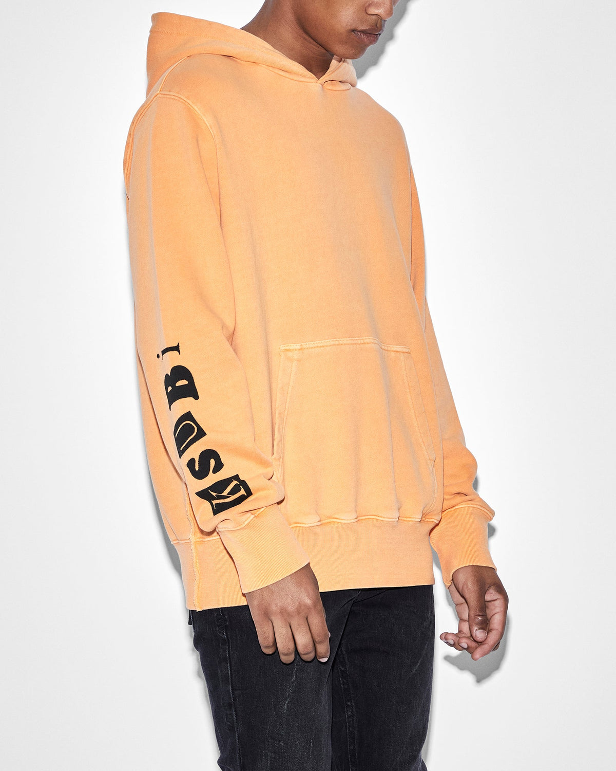 Mens Devil Kash Hoodie Ember Regular Fleece - Orange