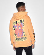 Mens Devil Kash Hoodie Ember Regular Fleece - Orange