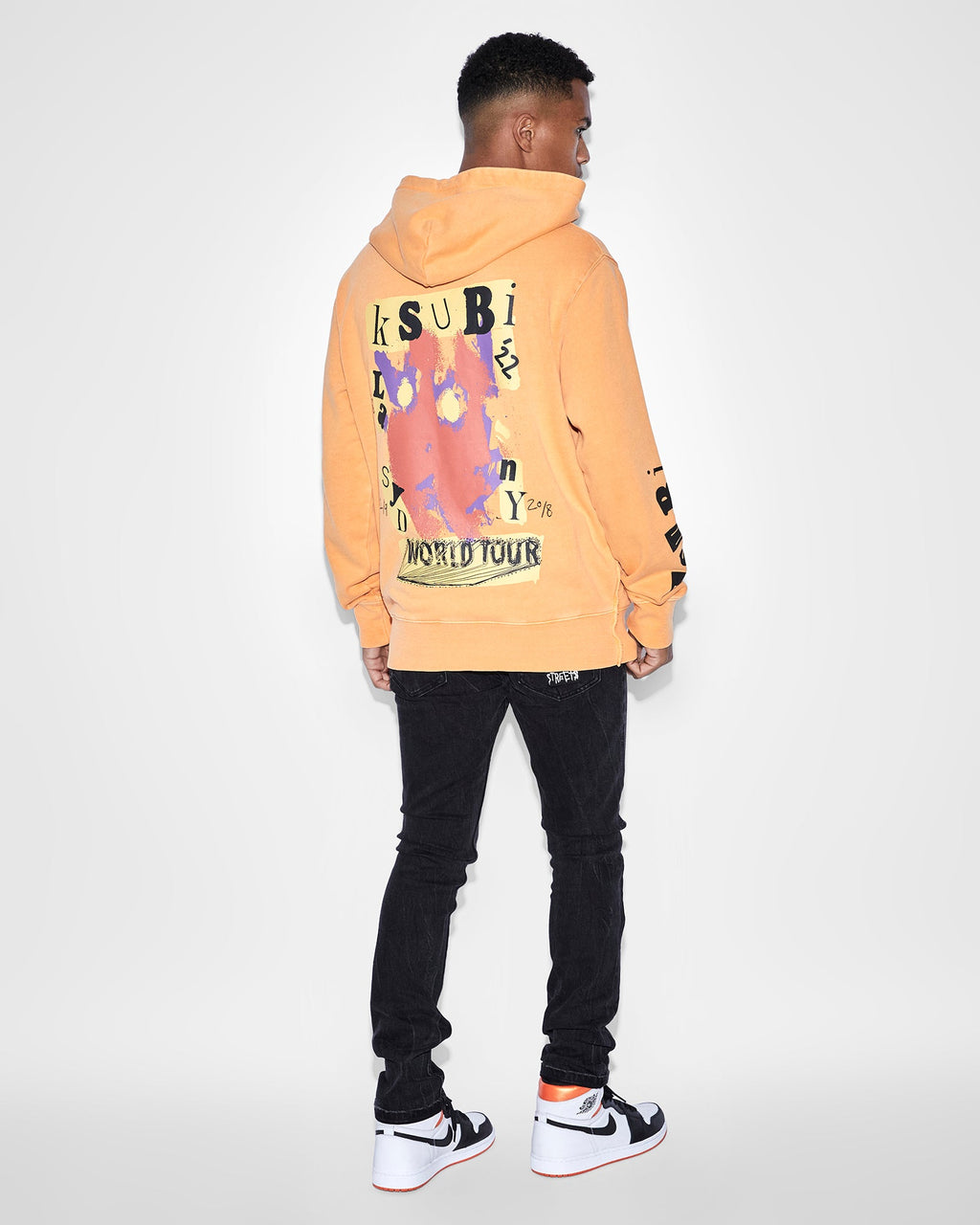Mens Devil Kash Hoodie Ember Regular Fleece - Orange