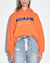 WOMENS  KSUBI X P.E NATION HOODIE SHOCKING ORANGE CROPPED FLEECE