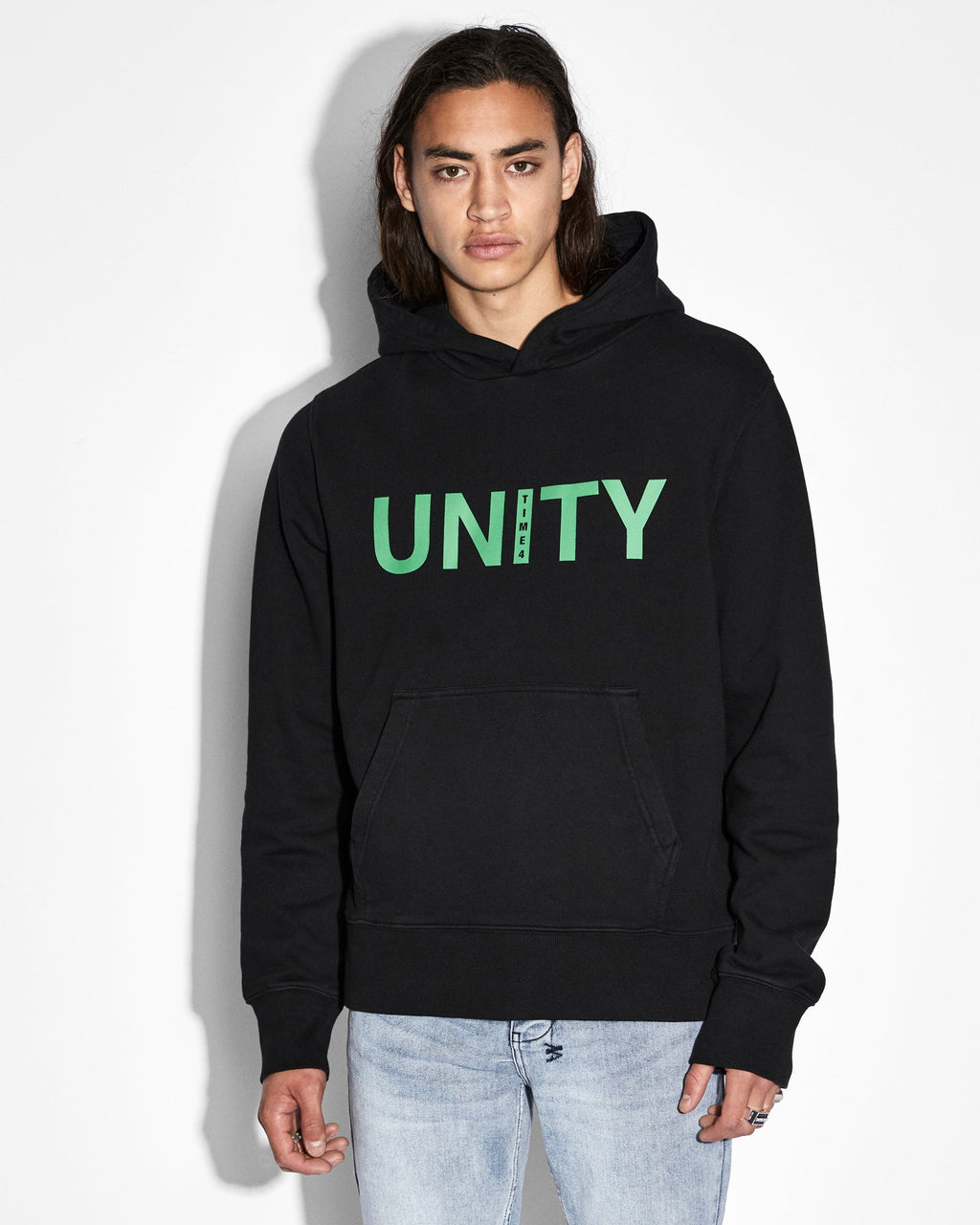 Mens Unity Kash Hoodie Black Regular Fleece - Black