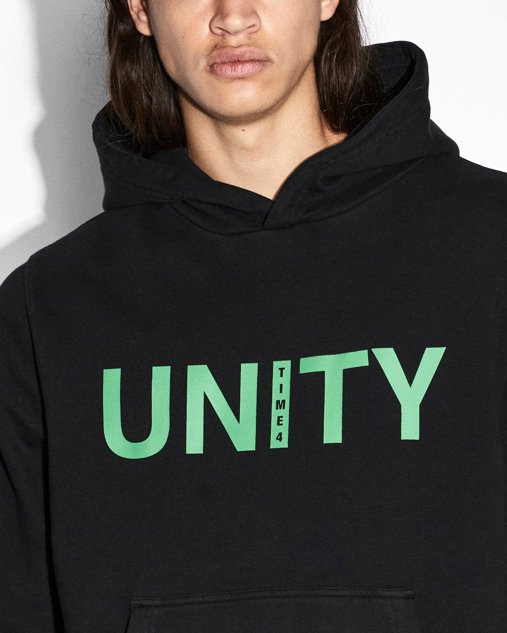 Mens Unity Kash Hoodie Black Regular Fleece - Black