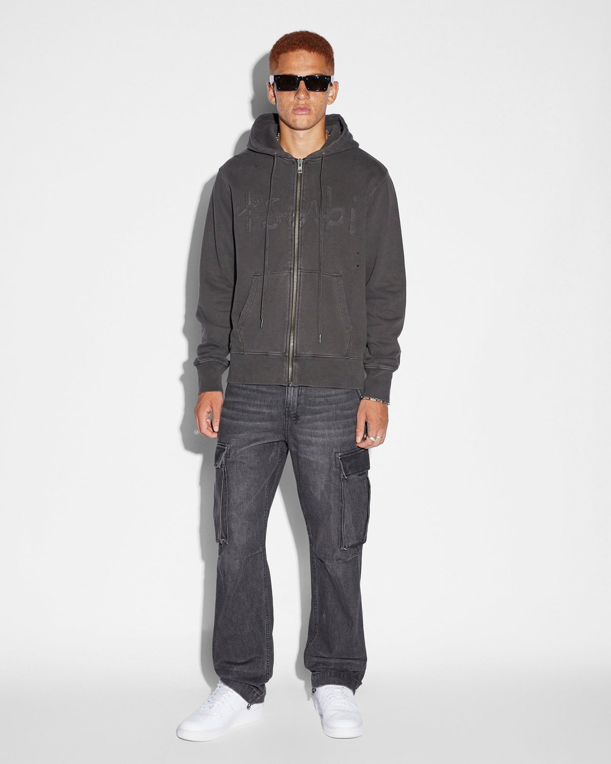 MENS RIOT CARGO PANT FADED BLACK PANTS