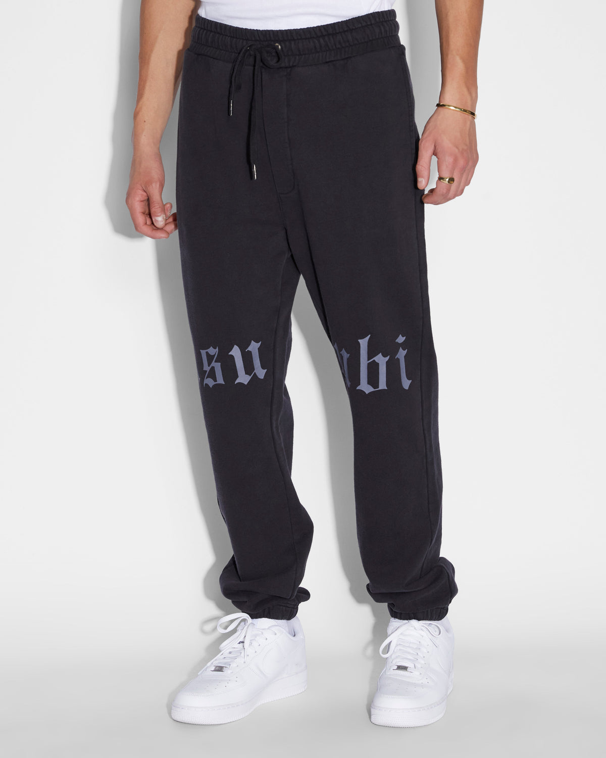 Mens Kult Lofi Trak 2 Tone Relaxed Pants - Black