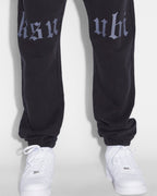 Mens Kult Lofi Trak 2 Tone Relaxed Pants - Black