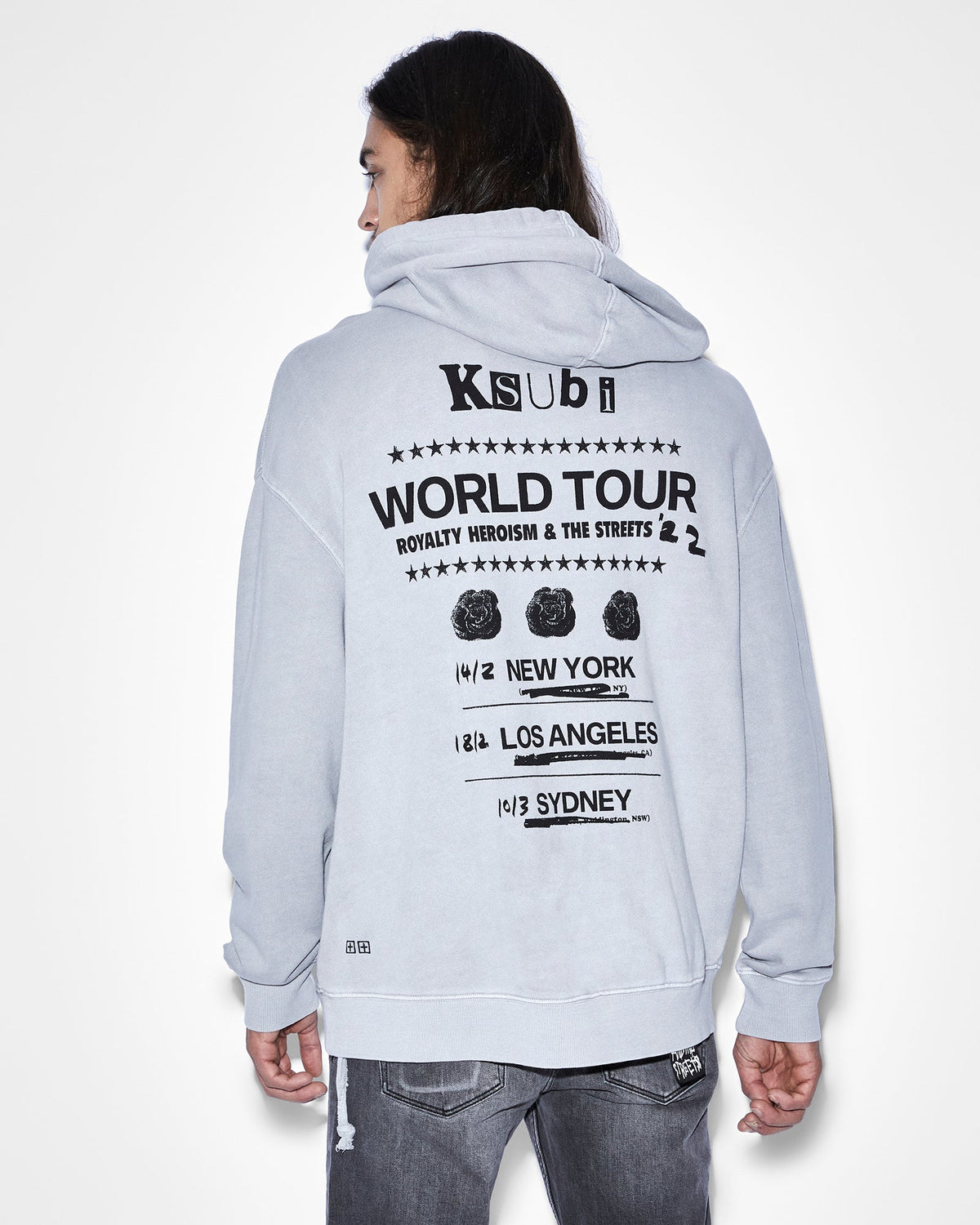 MENS PASTE UP BIGGIE HOODIE MOON FLEECE