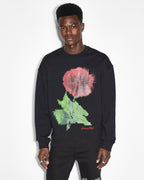 MENS PIXEL BIGGIE CREW JET BLACK FLEECE