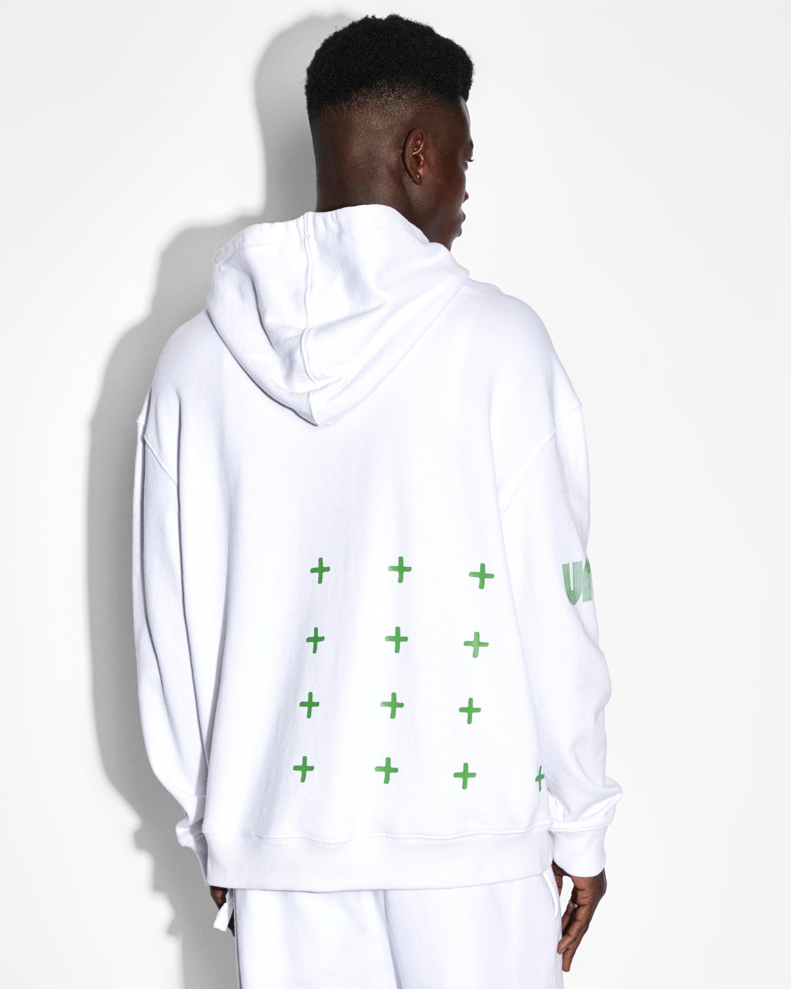 MENS RETRO BIGGIE HOODIE TRU WHITE OVERSIZED FLEECE