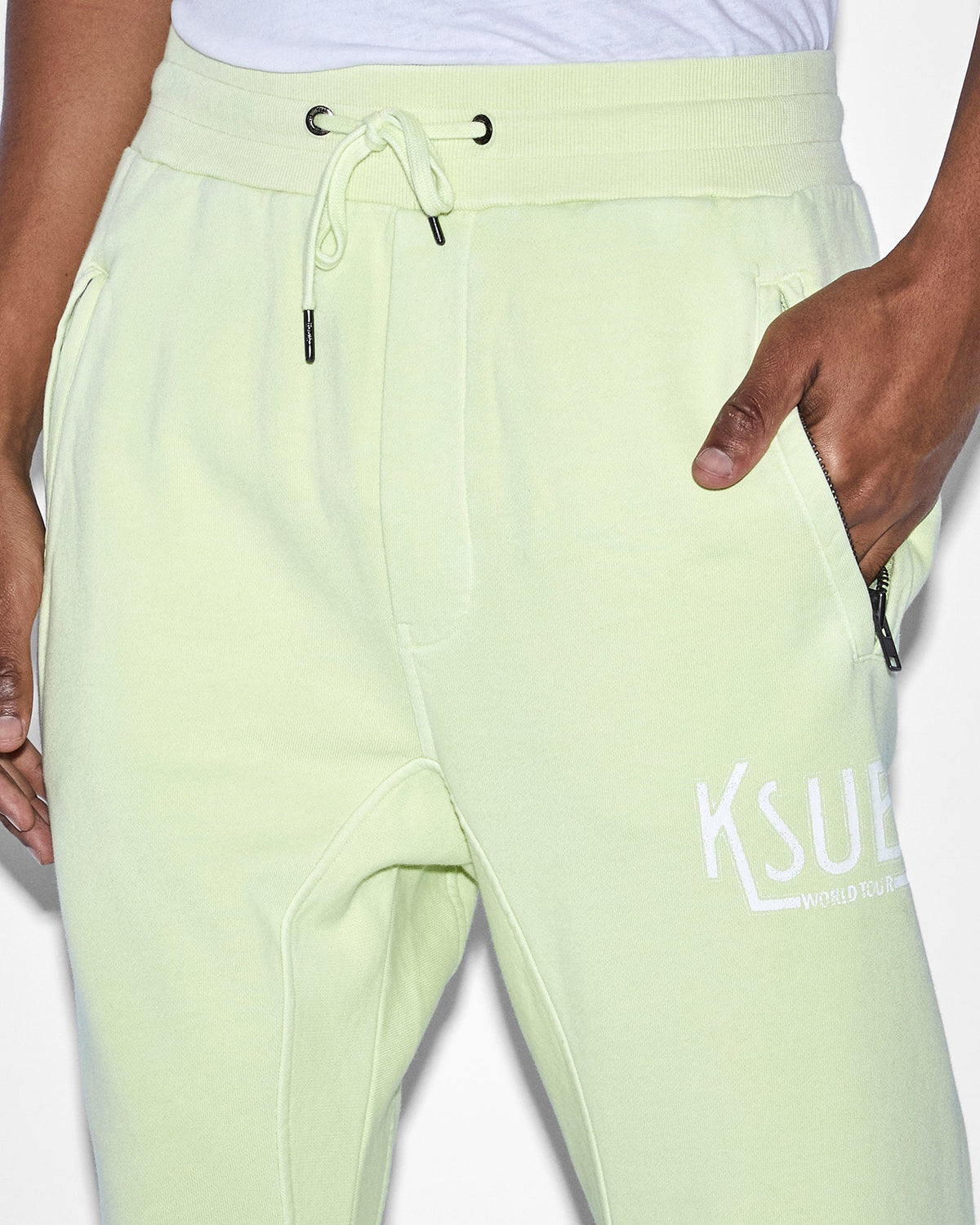 Mens Ticket Restore Trak Acid Slim Pants - Green