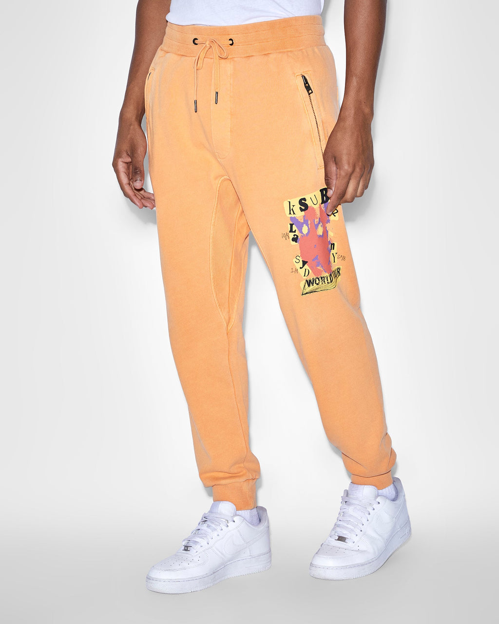 Mens Devil Restore Trak Ember Slim Pants - Orange
