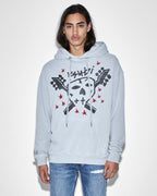 Mens Skull Biggie Hoodie Moon Oversized Fleece - Grey