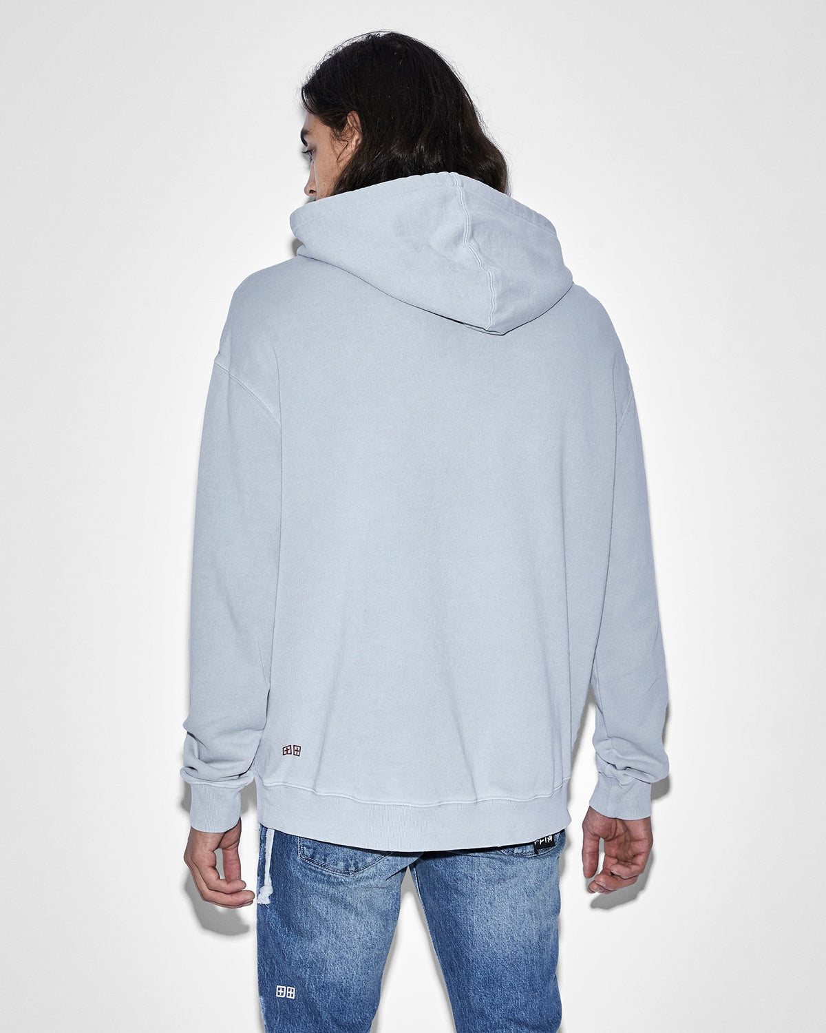 Mens Skull Biggie Hoodie Moon Oversized Fleece - Grey
