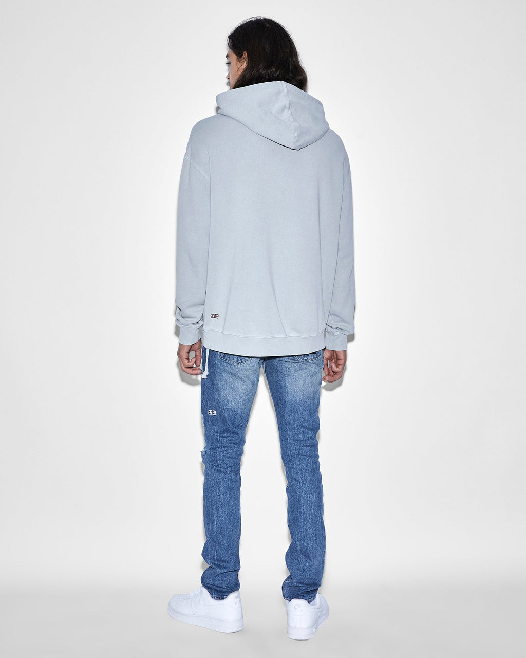 Mens Skull Biggie Hoodie Moon Oversized Fleece - Grey