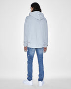Mens Skull Biggie Hoodie Moon Oversized Fleece - Grey