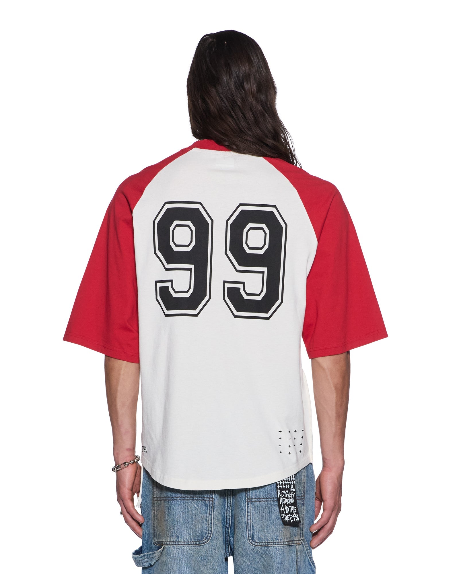 MENS  99 BIGGIE RAGLAN SS TEE RED OVERSIZED TEES