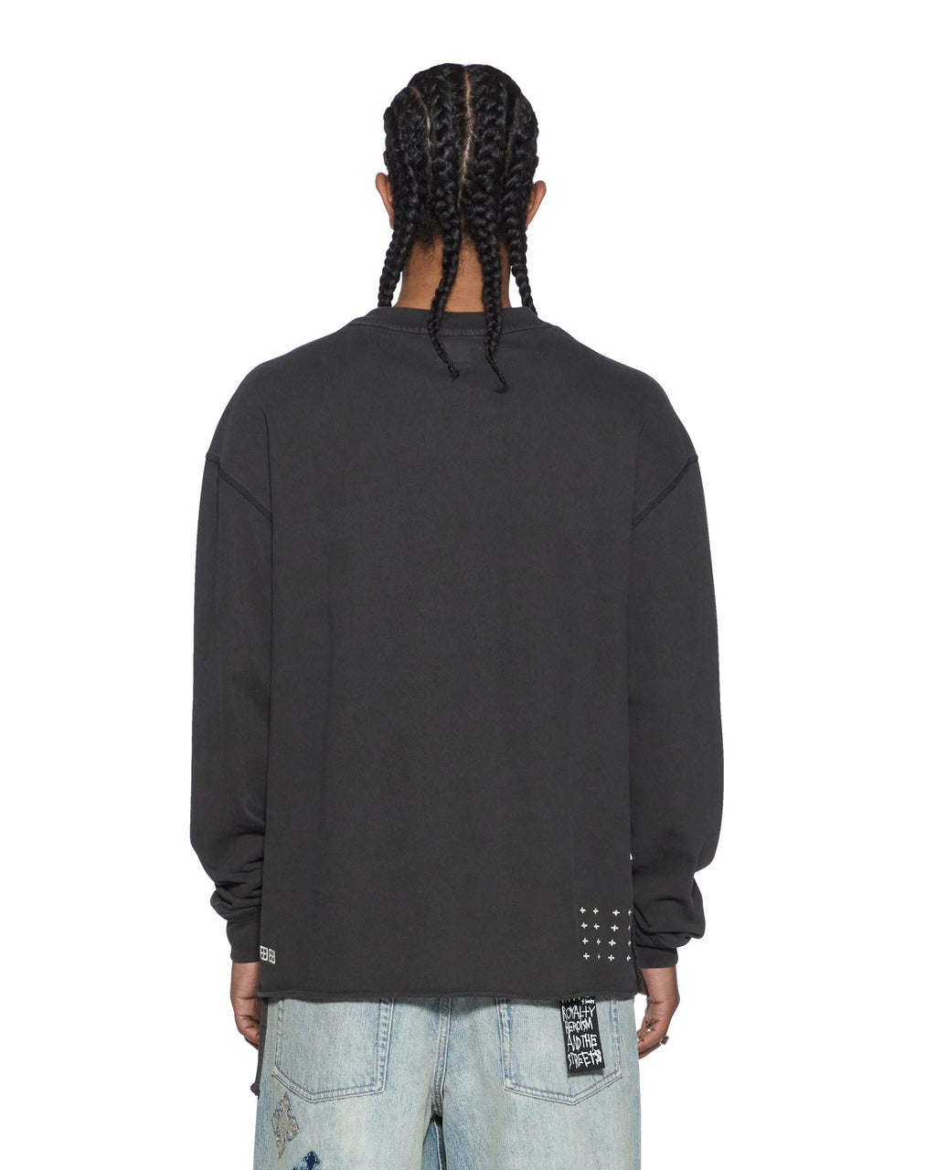 MENS LAYBEL EKCESS LS TEE WASHED BLACK TEES
