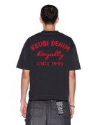 MENS MEKANIK HALEN SS TEE CHARCOAL/RED TEES