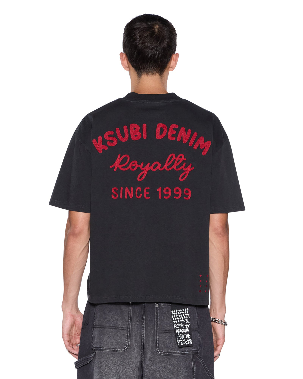 MEKANIK HALEN SS TEE CHARCOAL/RED