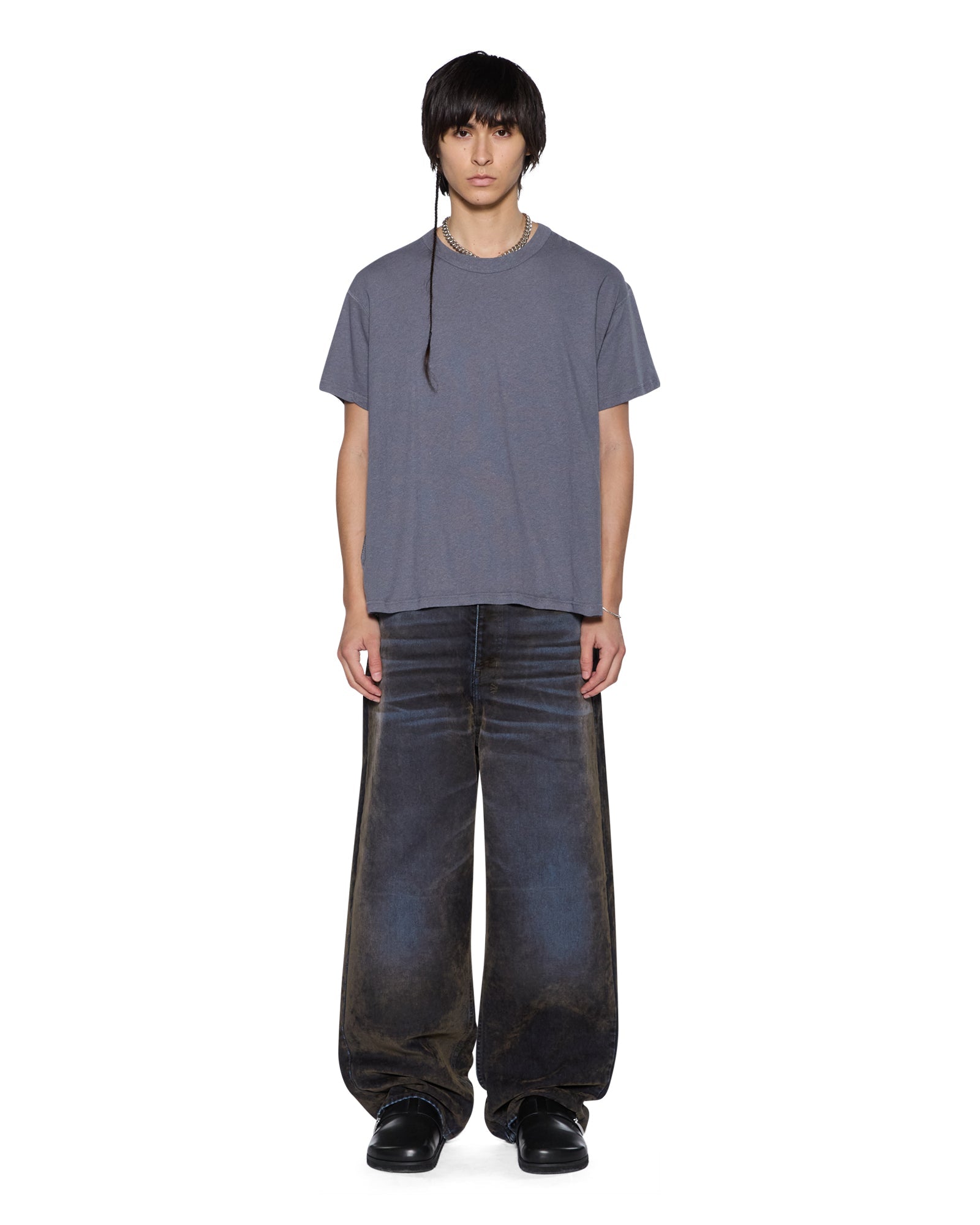MENS  SLUB SID SS TEE CHARCOAL TEES