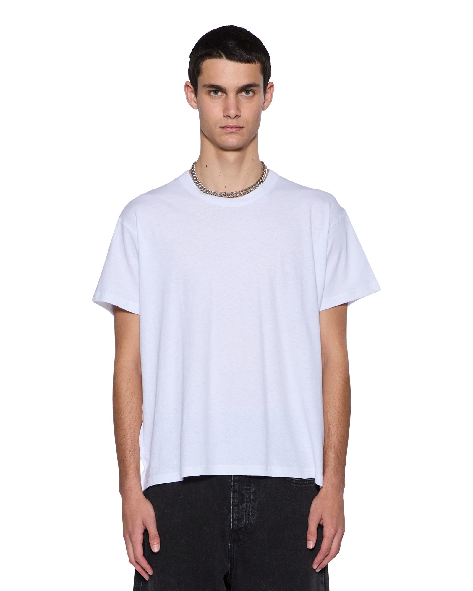 MENS SLUB SID SS TEE WHITE SLIM TEES
