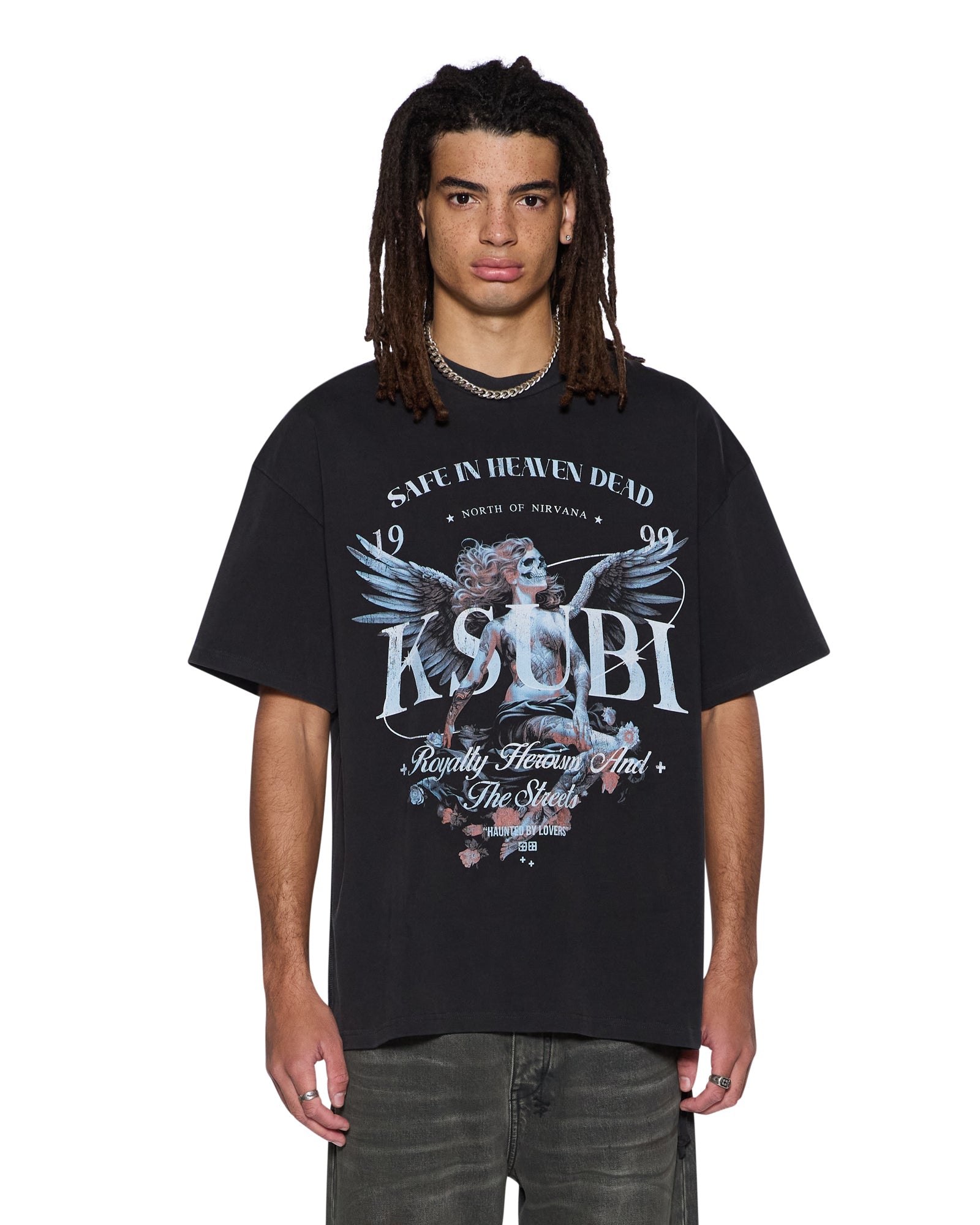 MENS SPIRIT EKCESS SS TEE ACID BLACK OVERSIZED TEES