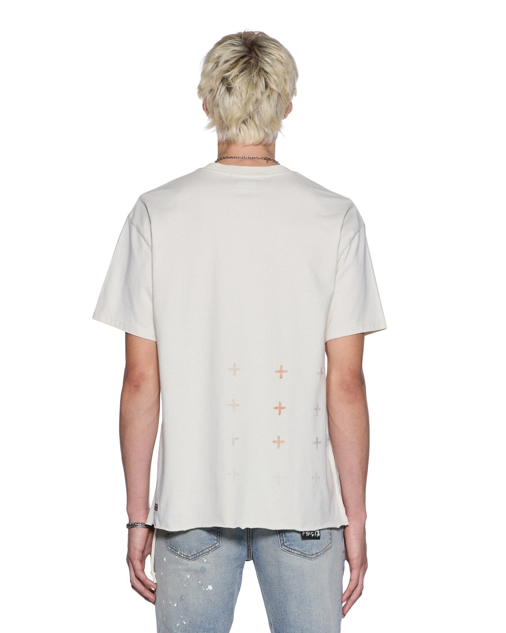 MENS DEATH SNAKE BIGGIE SS TEE ANTIQUE WHITE TEES