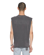 Mens Intruder Cut Off Charcoal Oversized Tees - Grey