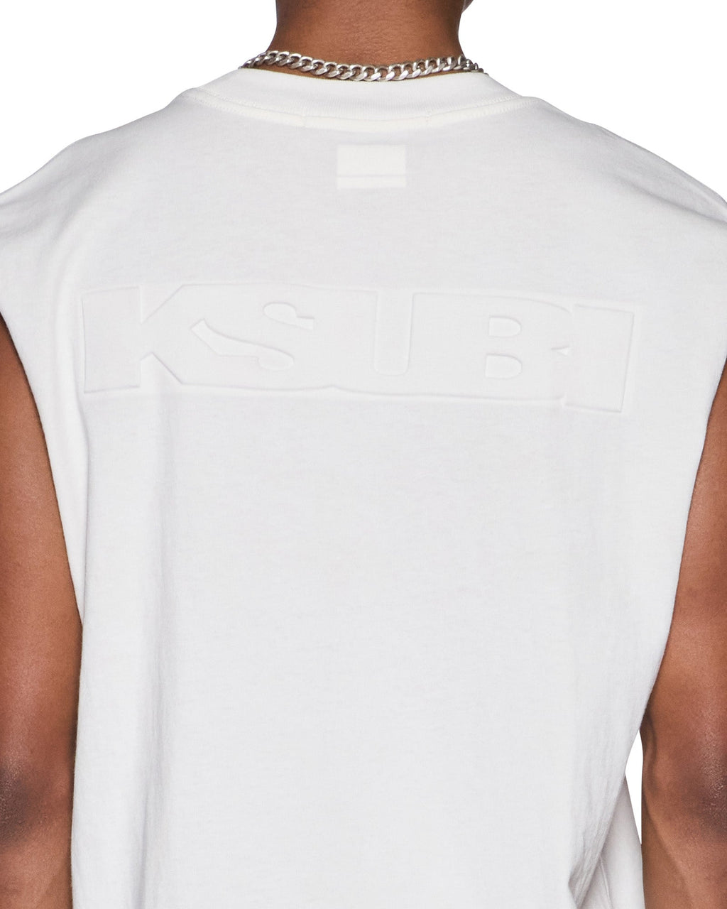 Mens Intruder Cut Off Vintage White Oversized Tees - White