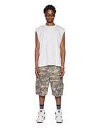 Mens Intruder Cut Off Vintage White Oversized Tees - White