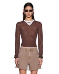 SOTT LAYERED SIGNATURE V LS TEE CAMEL BROWN