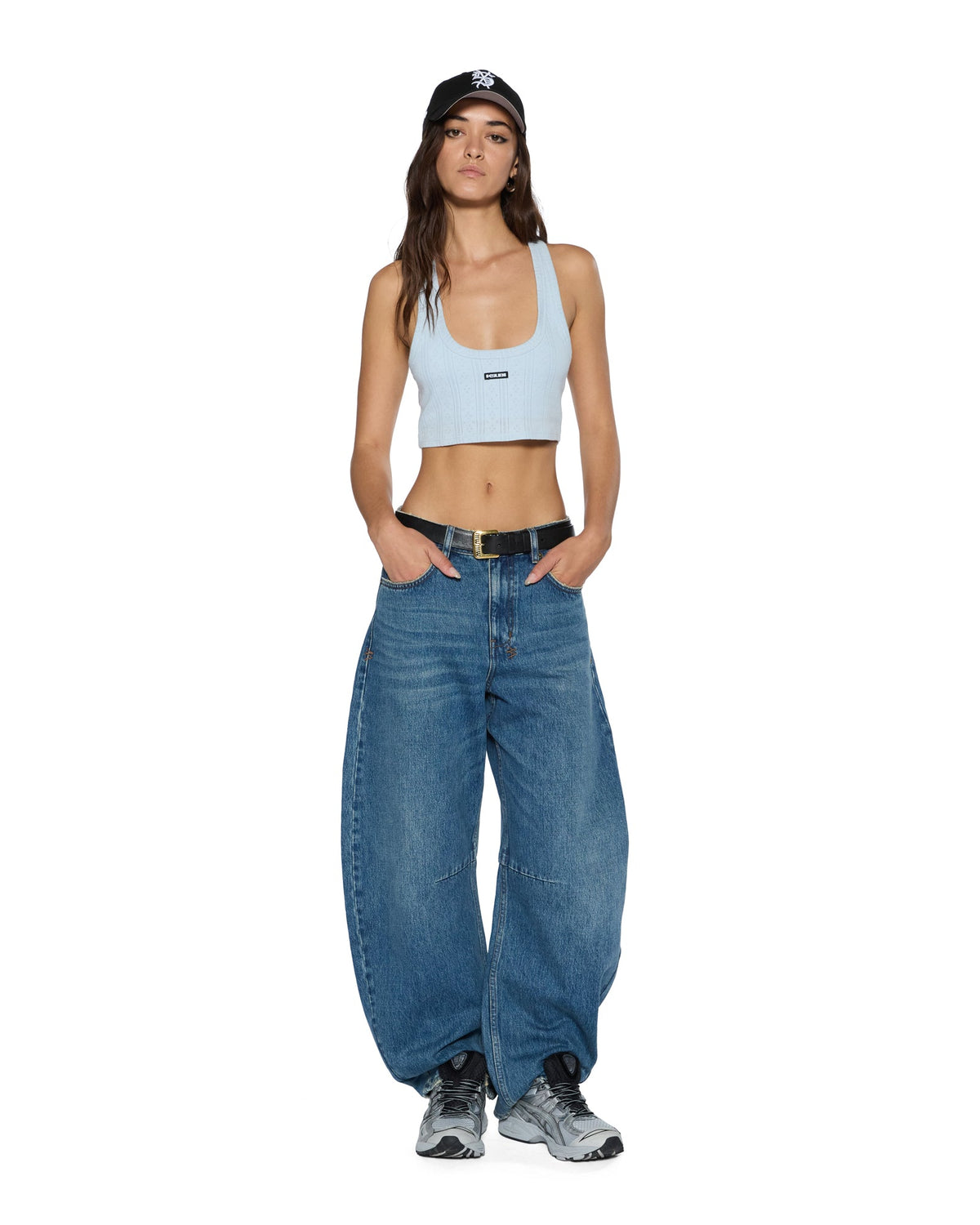 WOMENS SOTT ORIGIN CROP TANK ICE MIST FASHION TOPS