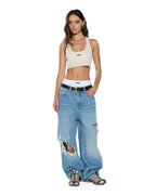 WOMENS KSUPER SURGE TRASHED DENIM JEANS