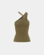 WOMENS SCORE TANK KHAKI TEES