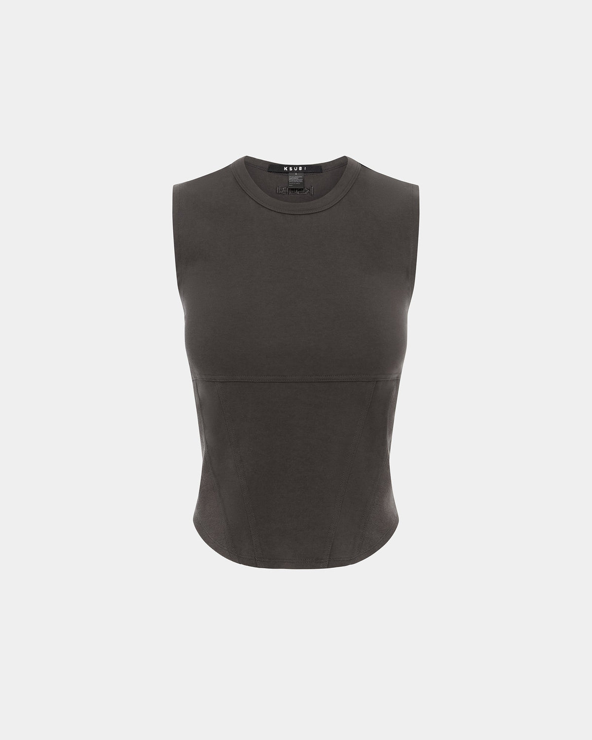 WOMENS STAGED TANK WASHED BLACK TEES