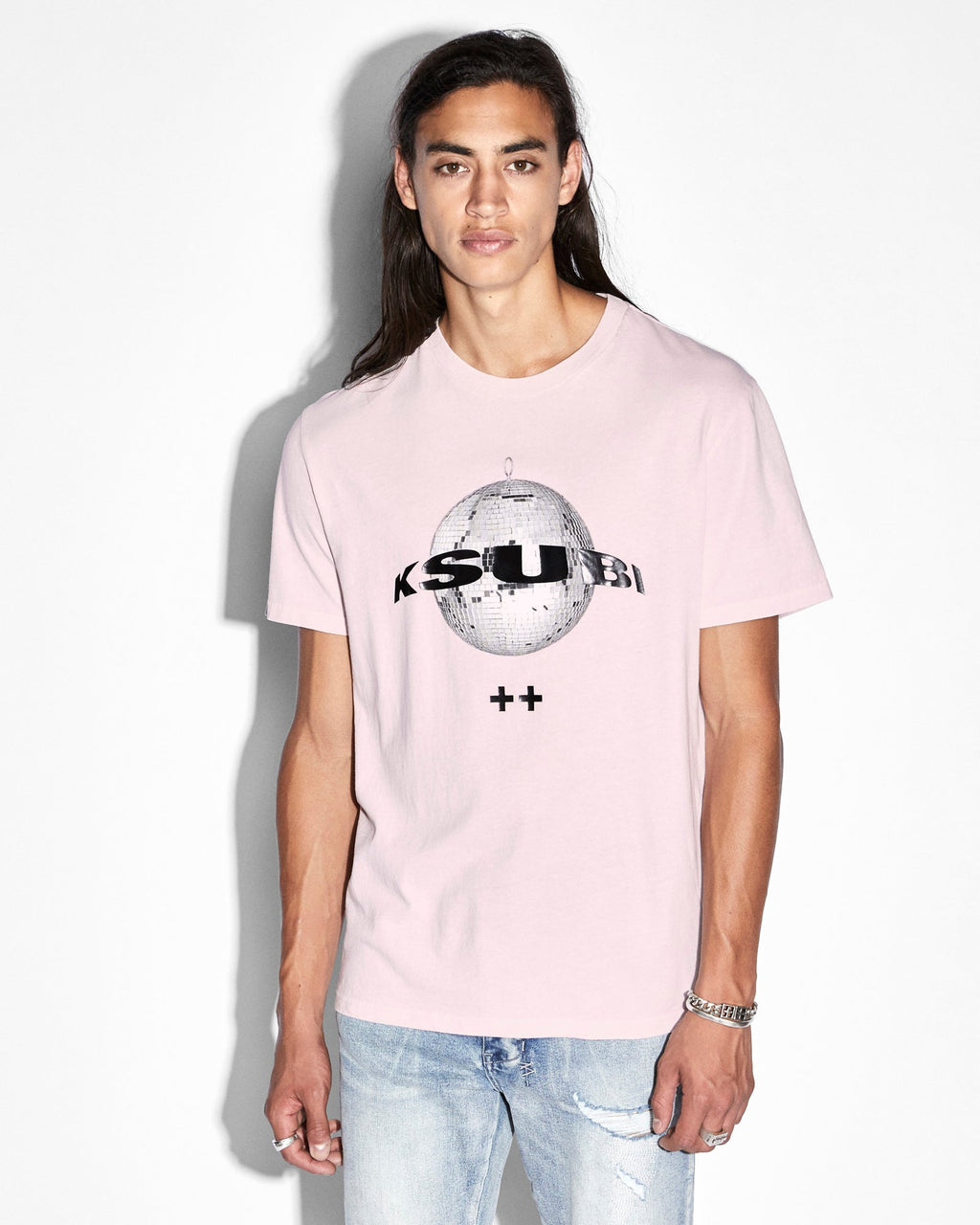 MENS DISCO KASH SS TEE DUSTI PINK TEES