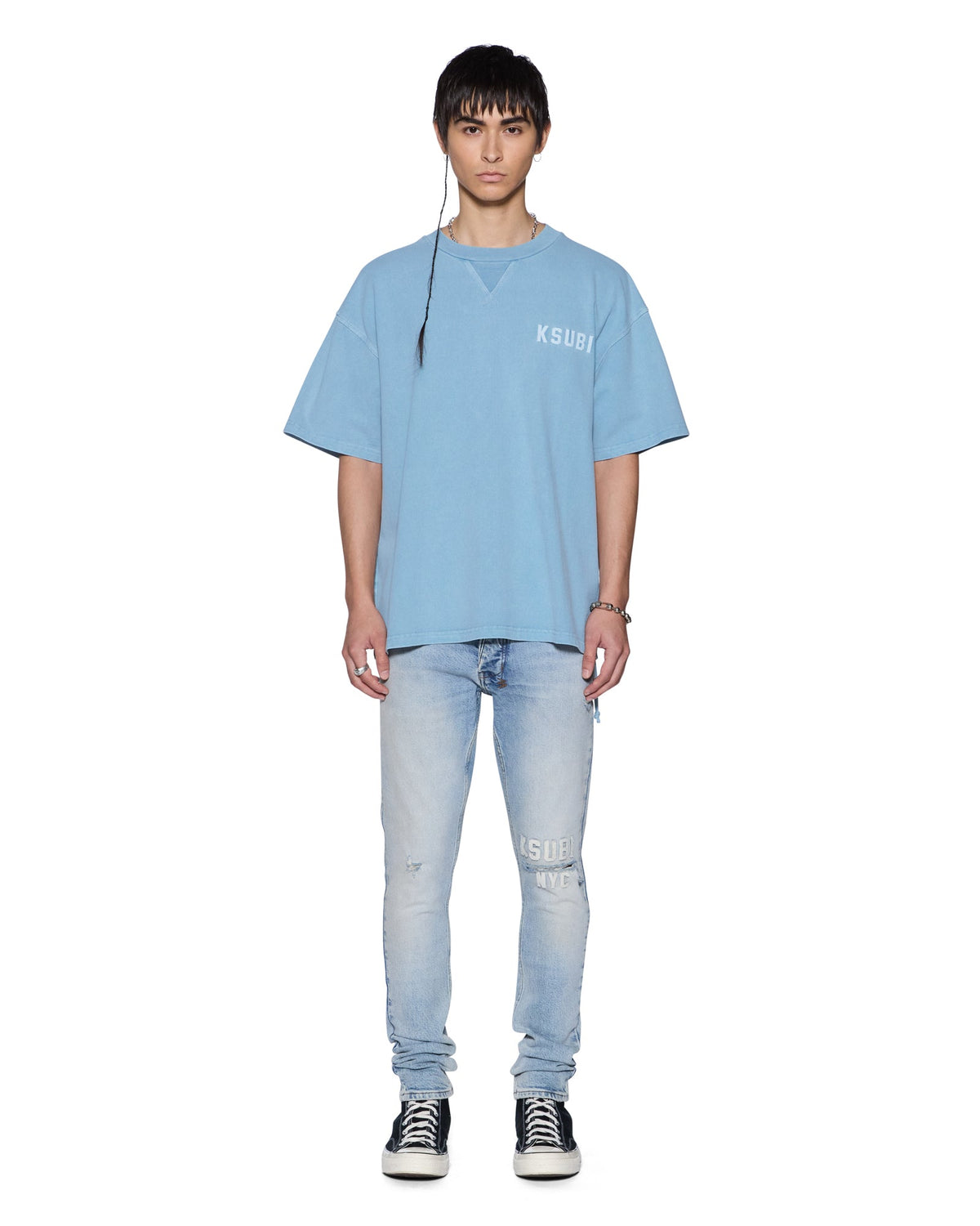 K-LOCK BIGGIE SS TEE SUMMER BLUE