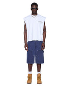 MENS ROYALTY HALEN CUT OFF TRU WHITE TEES
