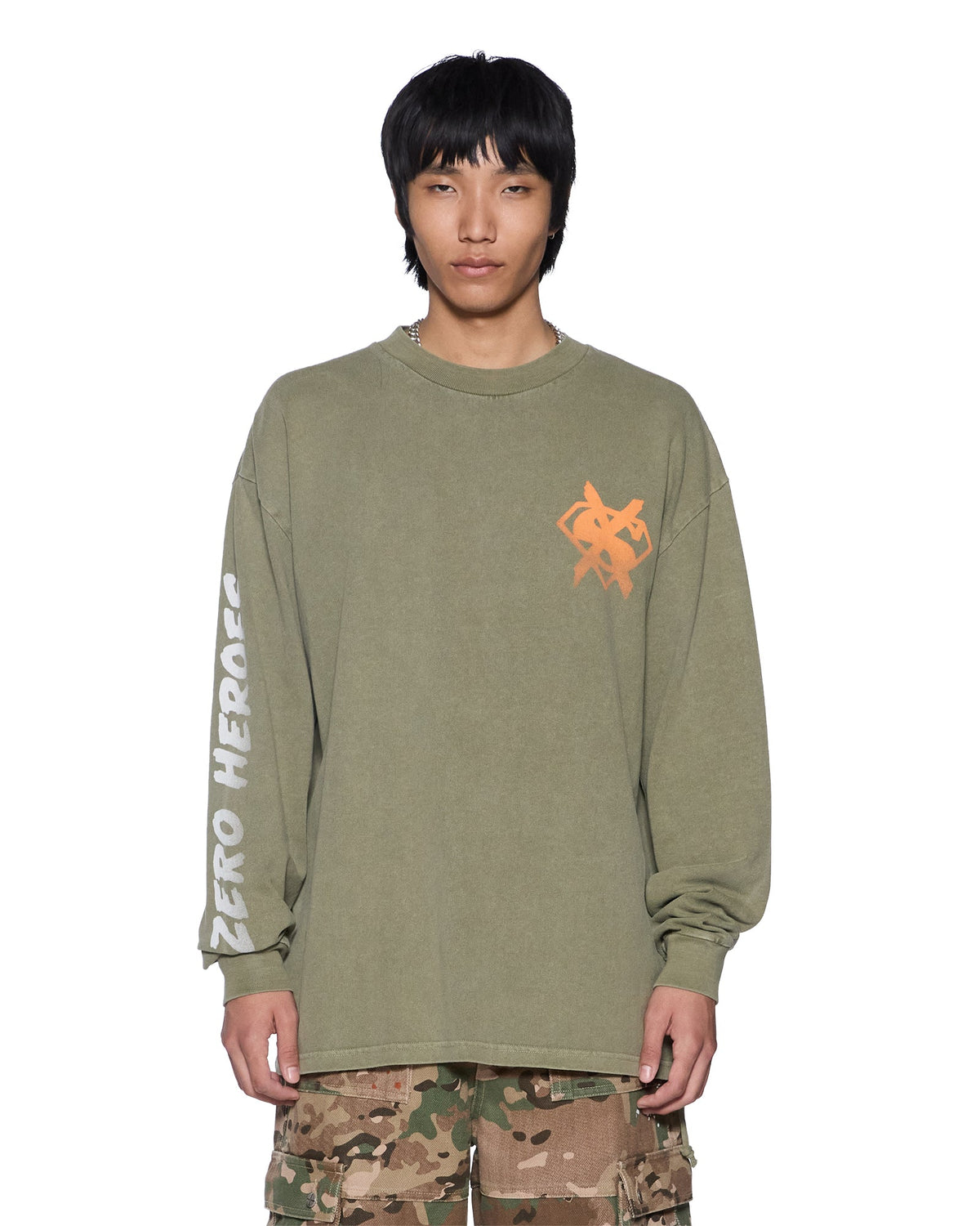 MENS ZERO HEROES LS TEE MILITANT TEES