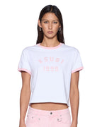 WOMENS VARSITY SHRUNKEN TEE WHITE QUARTZ TEES