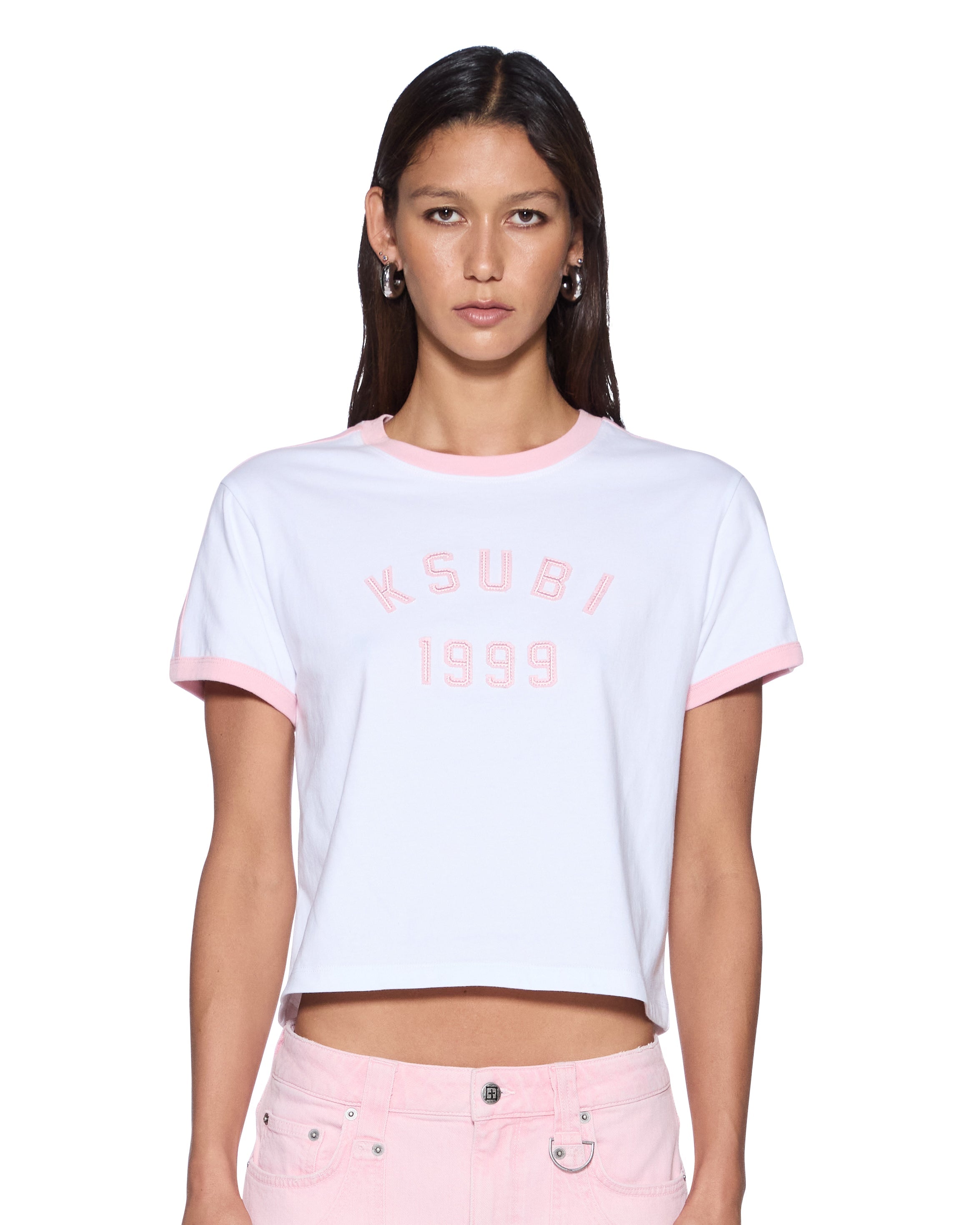 WOMENS VARSITY SHRUNKEN TEE WHITE QUARTZ TEES
