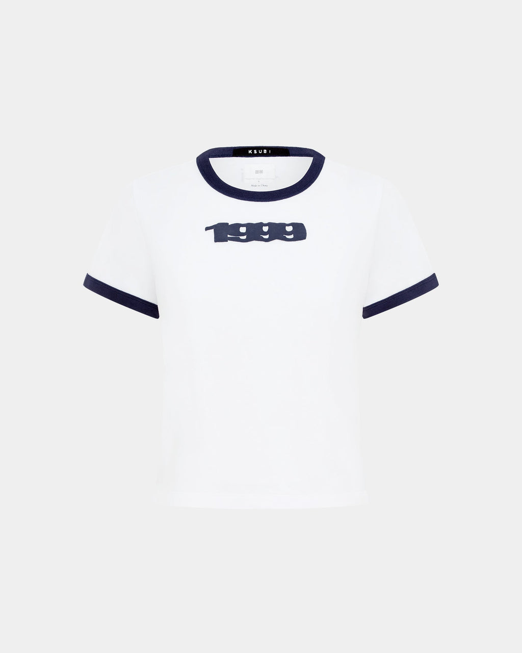 WOMENS 1999 MINI SS TEE WHITE NAVY TEES