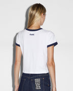 WOMENS 1999 MINI SS TEE WHITE NAVY TEES