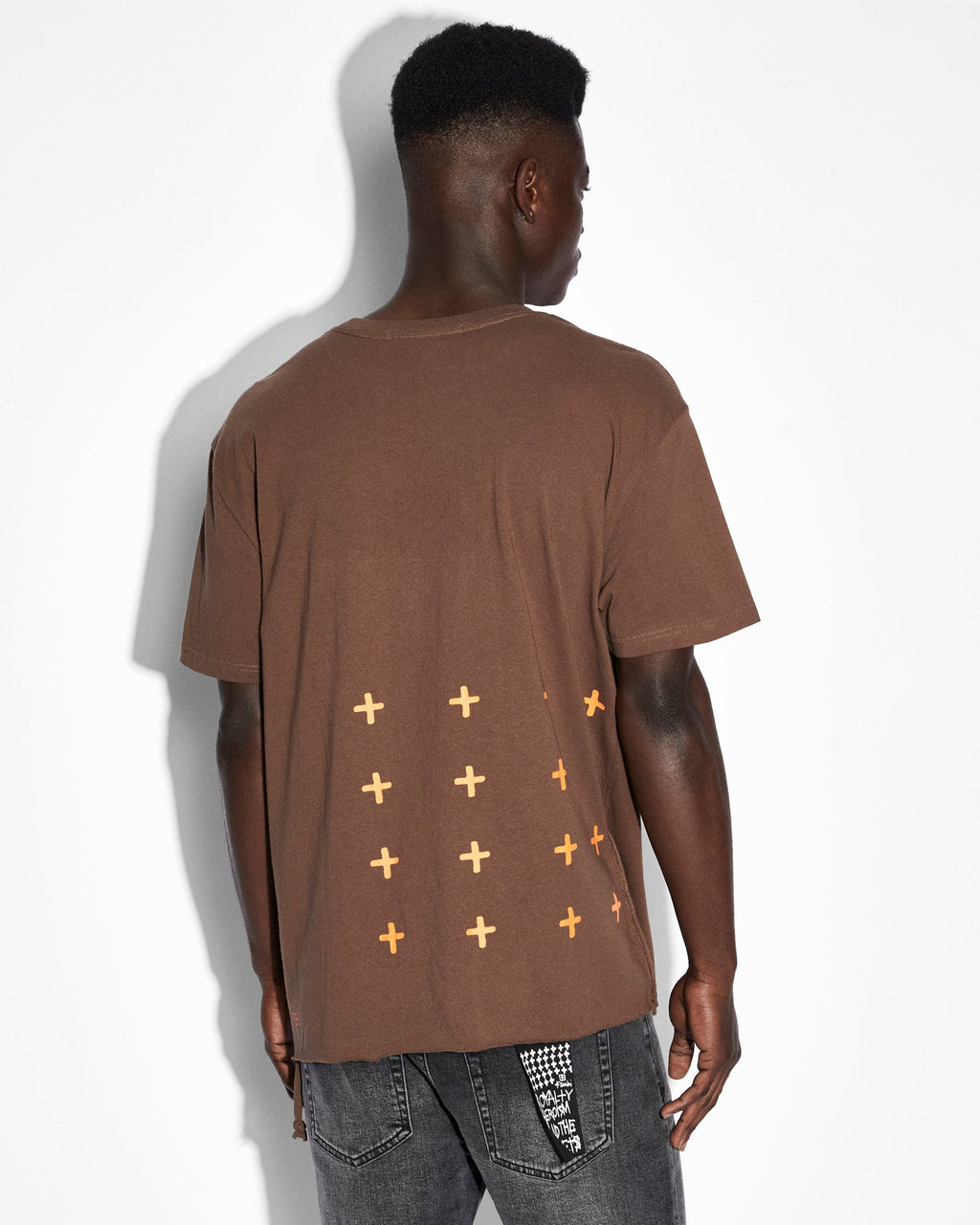 Mens 4x4 Biggie Ss Tee Brown Oversized Tees - Brown