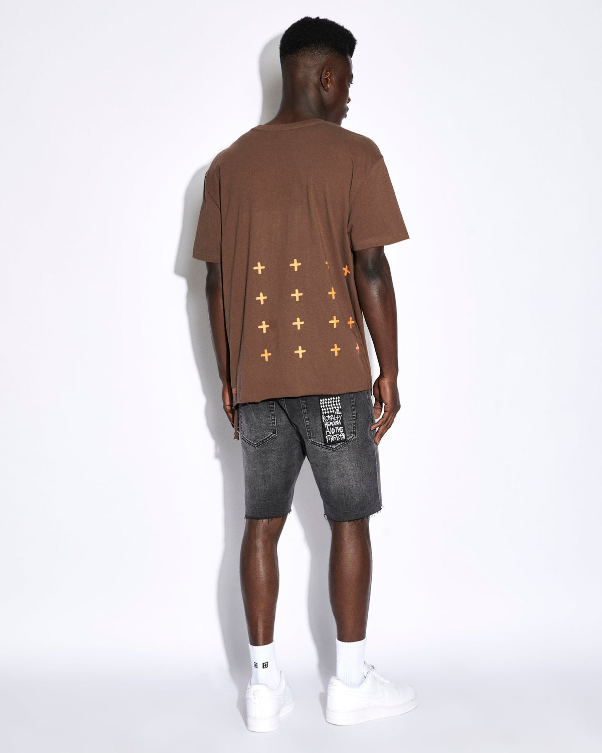 Mens 4x4 Biggie Ss Tee Brown Oversized Tees - Brown