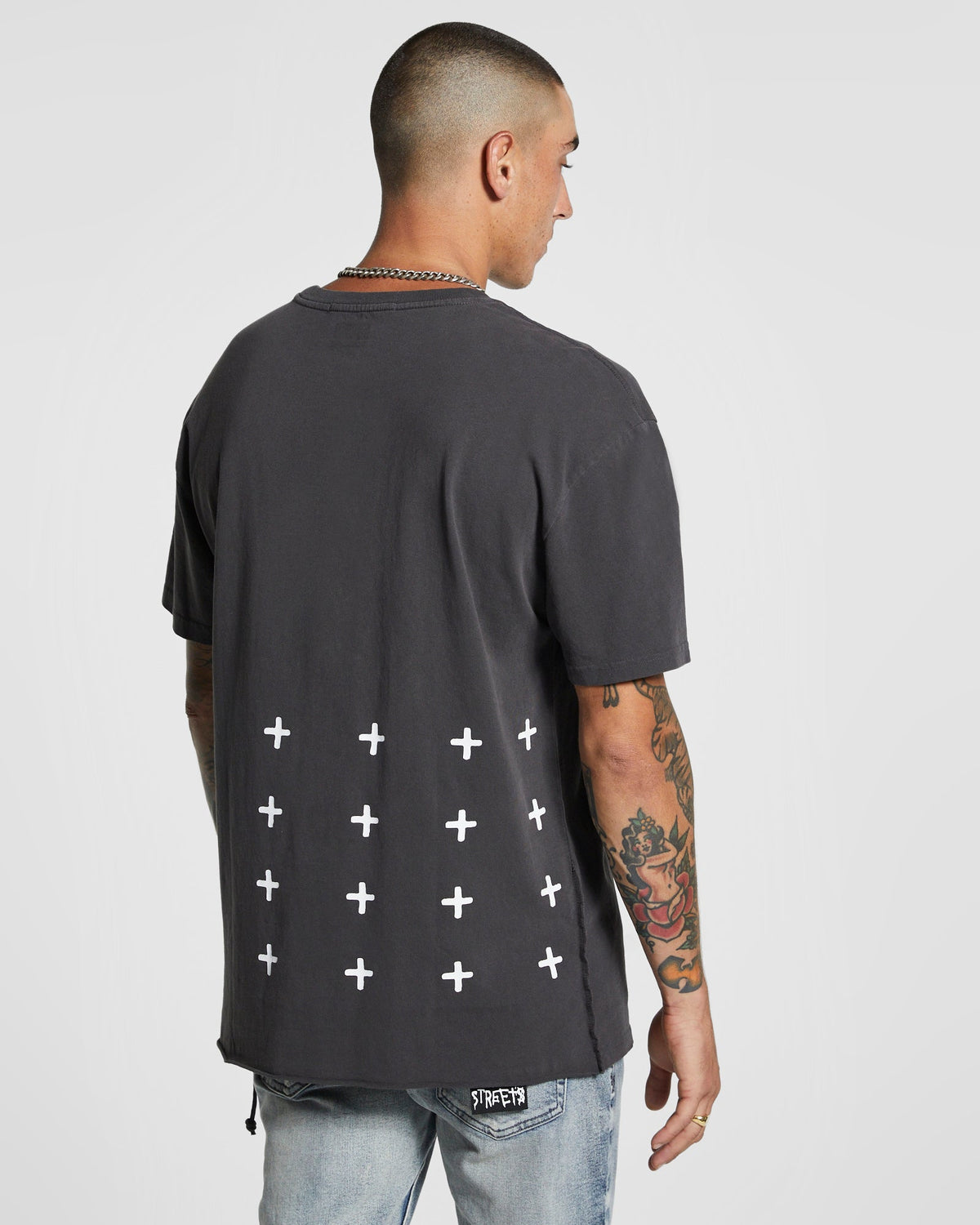 MENS CONTACT BIGGIE SS TEE FADED BLACK TEES