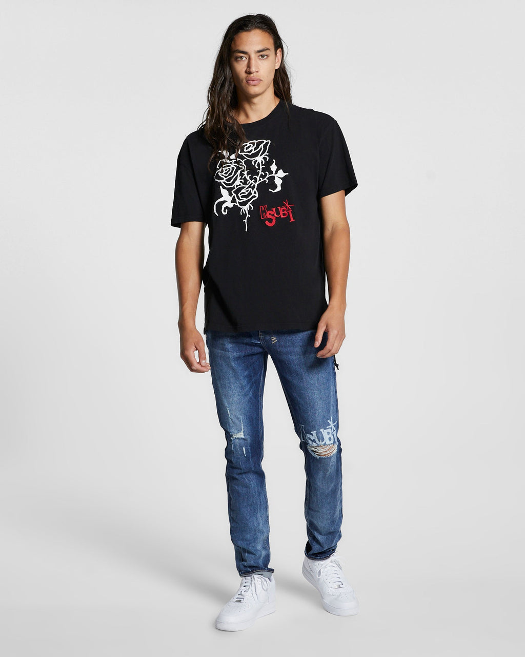 MENS ROSE BIGGIE SS TEE JET BLACK TEES