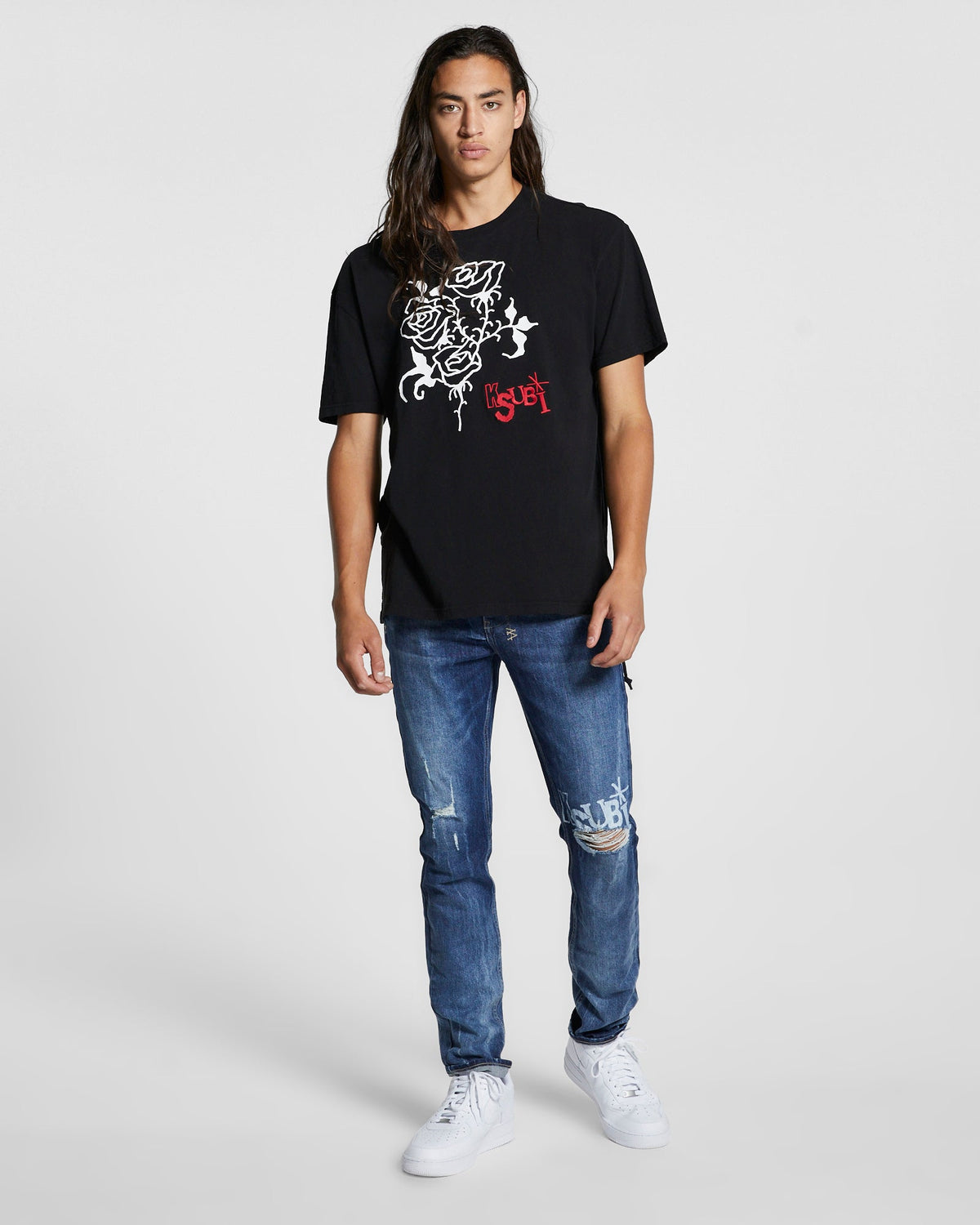 MENS ROSE BIGGIE SS TEE JET BLACK TEES
